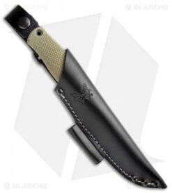 Benchmade 202 Leuku Fixed Blade Knife Ranger Green (5.19" Satin CPM-3V) -Benchmade Sales Store Benchmade 202 Leuku Ranger Green Satin BHQ 111298 jr sheath