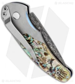 Benchmade 3150-121 Impel Gold Class Gentleman's Auto Knife (1.98" Satin) #03 -Benchmade Sales Store Benchmade 3150 121 Impel Gold Class Gentlemans Auto Damascus 3 BHQ 12889 jr side