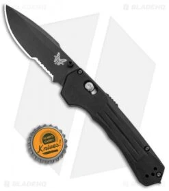 Benchmade 427SBK Mini Vallation AXIS-Assist Knife Black (3.2" Black Serr) -Benchmade Sales Store Benchmade 427BK Mini Vallation AXIS Assist Black Black Serr 427SBK BHQ 97771 jr bottlecap