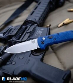 Benchmade 4400-1 Casbah Automatic Knife Blue Grivory (3.4" Satin) -Benchmade Sales Store Benchmade 4400 1 Casbah Automatic Knife Blue Grivory Satin BHQ51629 kp tactical web
