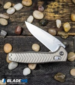 Benchmade 781 Anthem AXIS Lock Folding Knife Bronze Titanium (3.5" Stonewash) -Benchmade Sales Store Benchmade 781 Anthem AXIS Lock Folding Knife Bronze Titanium Stonewash BHQ 51621 kp dark wood web