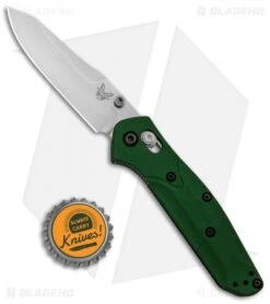 Benchmade 945 Mini Osborne AXIS Lock Knife Green (2.9" Satin) -Benchmade Sales Store Benchmade 945 Mini Osborne AXIS Lock Green Satin BHQ 118558 jr bottlecap