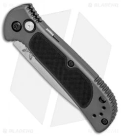 Benchmade 9750 Mini Coalition Automatic Knife Gray Al/Black G-10 (2.9" Satin) -Benchmade Sales Store Benchmade 9750 Mini Coalition gray al black G10 satin BHQ 75501 er spine 2