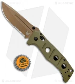Benchmade Adamas AXIS Lock Knife Olive G-10 (3.8" FE Serr) 275SFE-2 -Benchmade Sales Store Benchmade Adamas AXIS Lock Olive G 10 FE Serr 275SFE 2 BHQ 118563 jr bottlecap