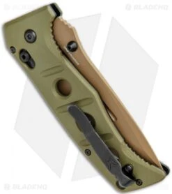 Benchmade Adamas AXIS Lock Knife Olive G-10 (3.8" FE Serr) 275SFE-2 -Benchmade Sales Store Benchmade Adamas AXIS Lock Olive G 10 FE Serr 275SFE 2 BHQ 118563 jr side