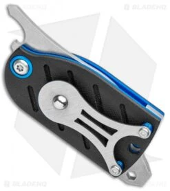 Benchmade Aller Friction Folder Knife Black/Blue G-10 (1.6" Satin) 380 -Benchmade Sales Store Benchmade Alter FF Black Blue G 10 Satin 380 BHQ 92606 jr side