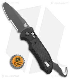 Benchmade Triage Automatic Knife Black (3.35" Black Serr) 9160SBK -Benchmade Sales Store Benchmade Auto Triage Auto Black Black Serr BHQ 20033 jr bottlecap