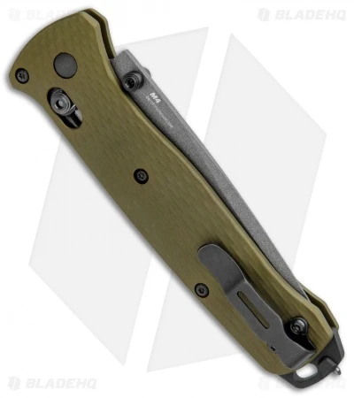Benchmade Bailout AXIS Lock Knife Green Aluminum (3.4" Gray M4) 537GY-1 3 Benchmade Bailout AXIS Lock Knife Green Aluminum (3.4" Gray M4) 537GY-1 - Image 3