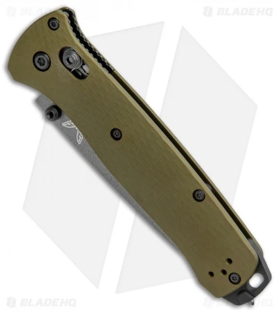 Benchmade Bailout AXIS Lock Knife Green Aluminum (3.4" Gray M4) 537GY-1 2 Benchmade Bailout AXIS Lock Knife Green Aluminum (3.4" Gray M4) 537GY-1 - Image 2