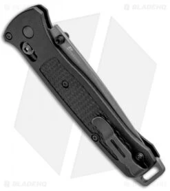 Benchmade Bailout AXIS Lock Knife Black Grivory (3.38" Gray) 537GY -Benchmade Sales Store Benchmade Bailout AXIS Lock Black Grivory Gray 537GY BHQ 96360 jr side