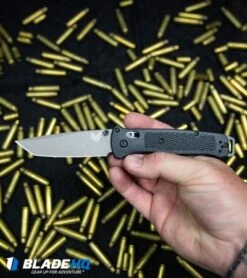 Benchmade Bailout AXIS Lock Knife Black Grivory (3.38" Gray) 537GY -Benchmade Sales Store Benchmade Bailout AXIS Lock Knife Black Grivory Gray 537GY BHQ 96360 kpin hand brass web