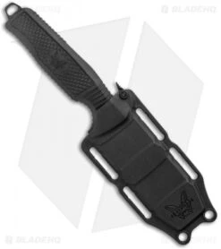 Benchmade H2O Fixed Blade Dive Knife Black Santoprene (3.5" Black Serr) -Benchmade Sales Store Benchmade Black Fixed Blade Dive Knife 112SBK BLK Black Serr BHQ 123886 jr sheath 1