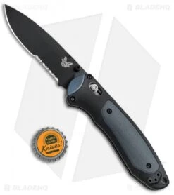 Benchmade 590SBK Boost AXIS-Assist Knife Black/Gray (3.7" Black Serr) -Benchmade Sales Store Benchmade Boost Axis Assist Black Gray Black Serr 590SBK BHQ 51620 jr bottlecap