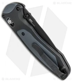Benchmade 590SBK Boost AXIS-Assist Knife Black/Gray (3.7" Black Serr) -Benchmade Sales Store Benchmade Boost Axis Assist Black Gray Black Serr 590SBK BHQ 51620 jr side