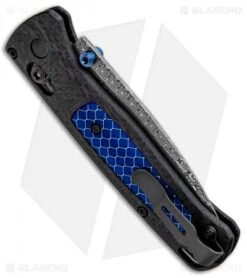 Benchmade 535-191 Bugout Gold Class AXIS Lock Knife Ghost CF (3.2" Damasteel) -Benchmade Sales Store Benchmade Bugout Gold Class Axis Lock Knife Ghost CF Damascus 535 191 NS.Side