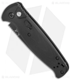 Benchmade CLA Drop Point Automatic Knife Black G-10 (3.4" Black) 4300BK -Benchmade Sales Store Benchmade CLA DP Auto black G 10 Black 4300BK BHQ 27082 jr spine