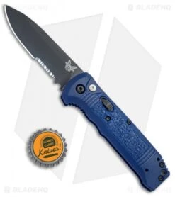 Benchmade 4400SBK-1 Casbah Automatic Knife Blue Grivory (3.4" Black Serr) -Benchmade Sales Store Benchmade Casbah Blue Grivory Black Serr 4400SBK 1 BHQ 51634 jr bottlecap 2