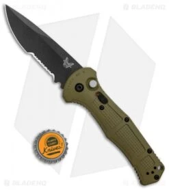 Benchmade Claymore Auto Knife OD Green Grivory (3.6" Black Serr) 9070SBK-1 -Benchmade Sales Store Benchmade Claymore Auto Ranger Green Grivory Black Serr 9070SBK 1 BHQ 118571 jr bottlecap