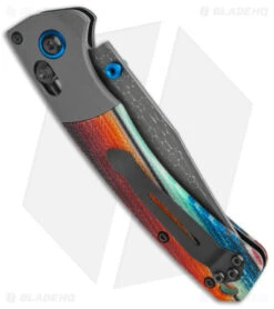 Benchmade Gold Class Mini Crooked River Knife (3.4" Damascus) 15085-221 7 Benchmade Gold Class Mini Crooked River Knife (3.4" Damascus) 15085-221 -Benchmade Sales Store Benchmade Gold Class Mini Crooked River Knife Damascus BHQ 173556 jr side