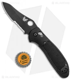 Benchmade Griptilian AXIS Lock Knife Black (3.45" Black Serr) 550SBK-S30V -Benchmade Sales Store Benchmade Griptilian AXIS Lock Black Black Serr 550SBK S30V BHQ 4017 jr bottlecap 1