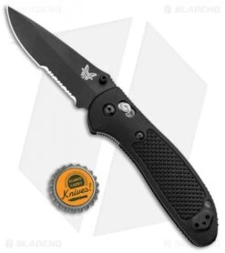 Benchmade Griptilian AXIS Lock Knife Black (3.45" Black Serr) 551SBK-S30V -Benchmade Sales Store Benchmade Griptilian AXIS Lock Black Black Serr 551SBK S30V BHQ 3333 jr bottlecap