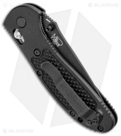 Benchmade Griptilian AXIS Lock Knife Black (3.45" Black Serr) 551SBK-S30V -Benchmade Sales Store Benchmade Griptilian AXIS Lock Black Black Serr 551SBK S30V BHQ 3333 jr side