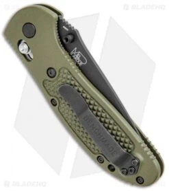 Benchmade Griptilian AXIS Lock Knife Olive Drab (3.45" Black Serr) 551SBKOD-S30V -Benchmade Sales Store Benchmade Griptilian AXIS Lock Olive Drab Black Serr 551SBKOD S30V BHQ 3335 jr side