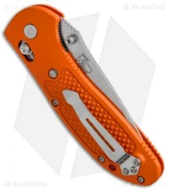 Benchmade Griptilian AXIS Lock Knife Orange (3.45" Satin Serr) 551SH2O -Benchmade Sales Store Benchmade Griptilian Axis Orange Serr 551SH2O BHQ 4236 jr side