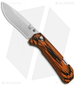 Benchmade Grizzly Creek Axis Lock Knife Orange/Black G10 (3.5" Satin) 15060-1801 -Benchmade Sales Store Benchmade Grizzly Creek Axis Lock Orange Black G 10 Satin 15060 1801 BHQ 88091 jr open