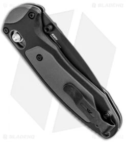 Benchmade 595BK Mini Boost AXIS-Assist Knife Black/Gray (3.11" Black) -Benchmade Sales Store Benchmade Mini Boost AXIS Assist Black Gray Black 595BK BHQ 78760 jr side