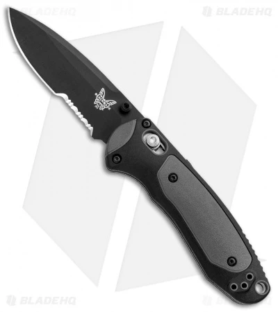 Benchmade 595SBK Mini Boost AXIS-Assist Knife Black/Gray (3.11" Black Serr) 1 Benchmade 595SBK Mini Boost AXIS-Assist Knife Black/Gray (3.11" Black Serr)