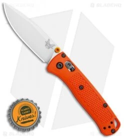 Benchmade Mini Bugout AXIS Lock Knife Orange (2.875" Satin) 533 -Benchmade Sales Store Benchmade Mini Bugout AXIS Lock Knife Orange 2.82 Satin 533 BHQ 104888 LS Bottlecap