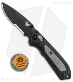 Benchmade Mini Freek AXIS Lock Knife Black/Gray (3" Black Serr) 565SBK 7 Benchmade Mini Freek AXIS Lock Knife Black/Gray (3" Black Serr) 565SBK -Benchmade Sales Store Benchmade Mini Freek AXIS Lock Black Gray Black Serr 565SBK BHQ 78913 jr bottlecap