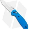 Benchmade Mini Griptilian AXIS Lock Knife Blue (2.91" Satin Serr) 556S-BLU-S30V