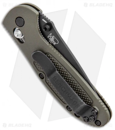 Benchmade Mini Griptilian AXIS Lock Knife OD Green (2.91" Black Serr) S30V 3 Benchmade Mini Griptilian AXIS Lock Knife OD Green (2.91" Black Serr) S30V - Image 3