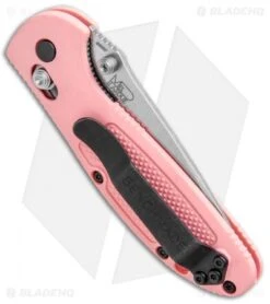 Benchmade Mini Griptilian AXIS Lock Knife (2.91" Satin) 556-PNK-S30V -Benchmade Sales Store Benchmade Mini Griptilian AXIS Lock Satin 556 PNK S30V BHQ 4021 jr side