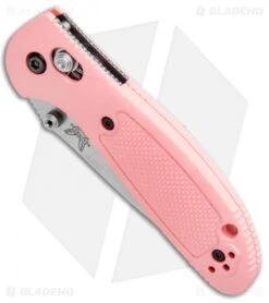 Benchmade Mini Griptilian AXIS Lock Knife (2.91" Satin) 556-PNK-S30V -Benchmade Sales Store Benchmade Mini Griptilian AXIS Lock Satin 556 PNK S30V BHQ 4021 jr spine