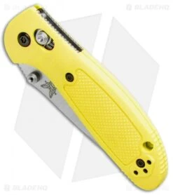 Benchmade Mini Griptilian AXIS Lock Knife Yellow (2.91" Satin Serr) S30V -Benchmade Sales Store Benchmade Mini Griptilian AXIS Lock Yellow Satin Serr 556S YEL S30V BHQ 2495 jr spine
