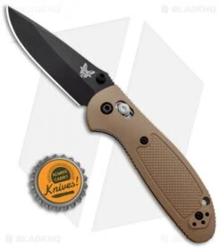 Benchmade Mini Griptilian AXIS Lock Knife Sand (2.91" Black) 556BKSN-154CM -Benchmade Sales Store Benchmade Mini Griptilian AXIS Sand Black 556BKSN S30V BHQ 6214 jr bottlecap
