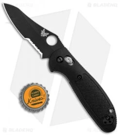 Benchmade Mini Griptilian Axis Lock Knife Black (2.91" Black Serr S30V) 555SBK -Benchmade Sales Store Benchmade Mini Griptilian Axis Lock Black Black Serr 555SBK BHQ 92865 jr bottlecap