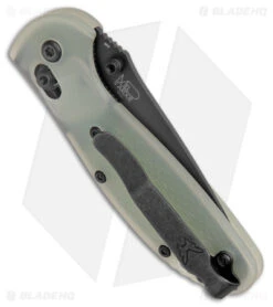 Benchmade Mini Griptilian Limited Edition AXIS Knife Jade G-10 (2.9" Black M4) -Benchmade Sales Store Benchmade Mini Griptilian Jade G 10 AXIS Lock Black BHQ 174372 jr side