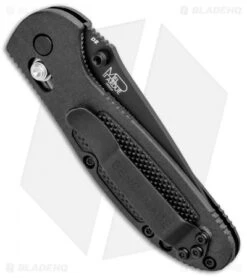 Benchmade Mini Griptilian AXIS Lock Knife Black (2.91" Black) D2 -Benchmade Sales Store Benchmade Mini Griptilian Manual Axis Lock D2 Black Black 556BKD2 BHQ 98823 jr side