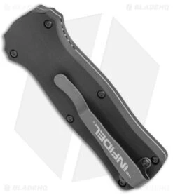 Benchmade Mini Infidel OTF Automatic Knife (3.10" Black) 3350BK -Benchmade Sales Store Benchmade Mini Infidel OTF Auto Black 3350BK BHQ 4803 jr side