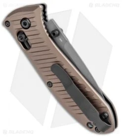 Benchmade Mini Presidio II Manual Knife Bronze Aluminum (3.2" Gray) 575GY- 2001 -Benchmade Sales Store Benchmade Mini Presidio II Auto Bronze Aluminum Gray 575GY 2001 BHQ 104905 jr side