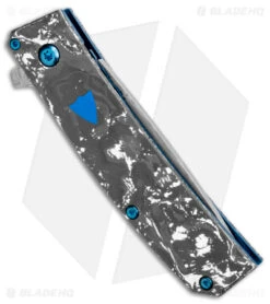 Benchmade Oeser Tengu Flipper Knife White/Black CF (2.8" Damasteel) 601-211 8 Benchmade Oeser Tengu Flipper Knife White/Black CF (2.8" Damasteel) 601-211 -Benchmade Sales Store Benchmade Oeser Tengu Flipper White Black CF Damasteel 601 211 BHQ 118555 jr side