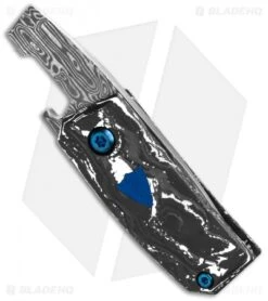 Benchmade Oeser Gold Class Tengu Tool Arctic Storm Fat CF (1.1" Dama) -Benchmade Sales Store Benchmade Oeser Tengu Tool White Black 1in Damasteel Multi Tool 602 211 BHQ 138208 td side