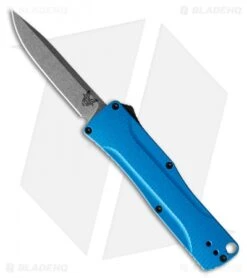 Benchmade Om D/A OTF Automatic Knife Blue Alum. (2.5" Gray) 4850-1
