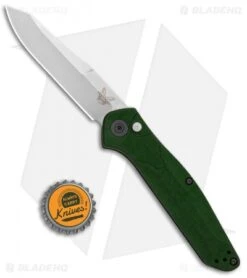 Benchmade Osborne 9400 Automatic Knife Green Aluminum (3.4" Satin) -Benchmade Sales Store Benchmade Osborne 9400 Auto Green Aluminum Satin BHQ 113244 jr bottlecap