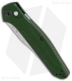 Benchmade Osborne 9400 Automatic Knife Green Aluminum (3.4" Satin) -Benchmade Sales Store Benchmade Osborne 9400 Auto Green Aluminum Satin BHQ 113244 jr spine
