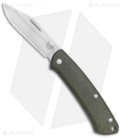 Benchmade Proper Clip Point Slip Joint Knife Canvas Micarta (2.8" Satin) 318 1 Benchmade Proper Clip Point Slip Joint Knife Canvas Micarta (2.8" Satin) 318